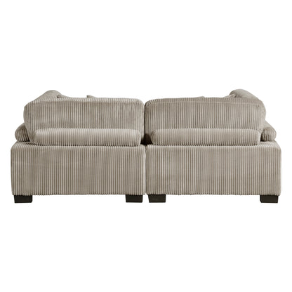 Homelegance Traverse Loveseat in Brown Corduroy with Adjustable Back 8555GB-2