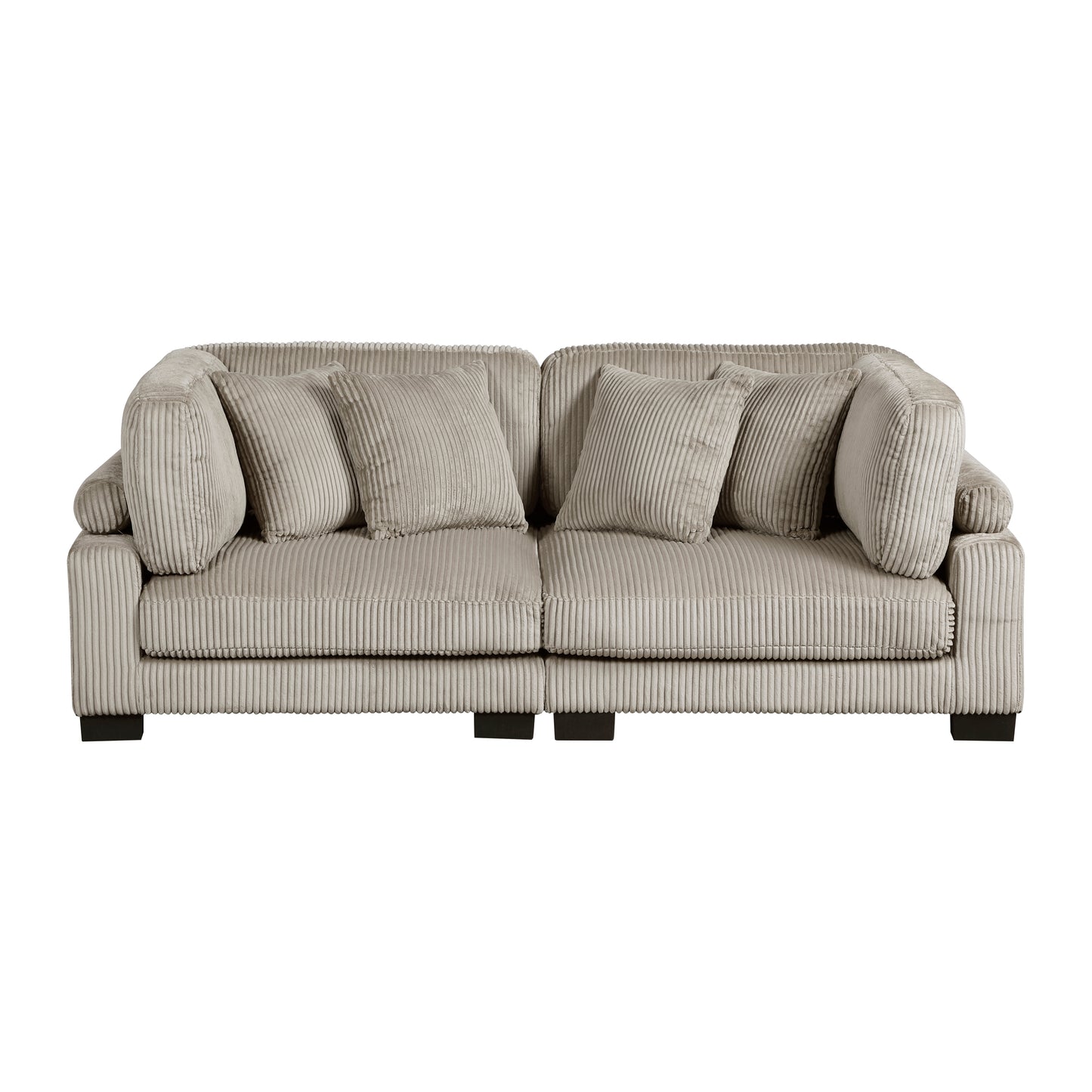 Homelegance Traverse Loveseat in Brown Corduroy with Adjustable Back 8555GB-2