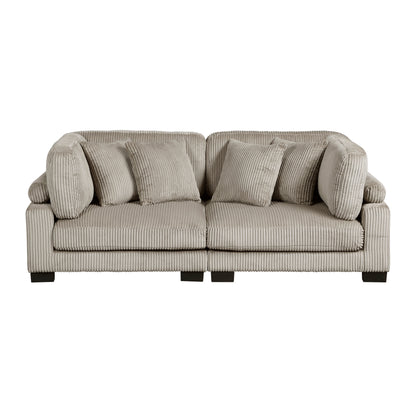 Homelegance Traverse Loveseat in Brown Corduroy with Adjustable Back 8555GB-2
