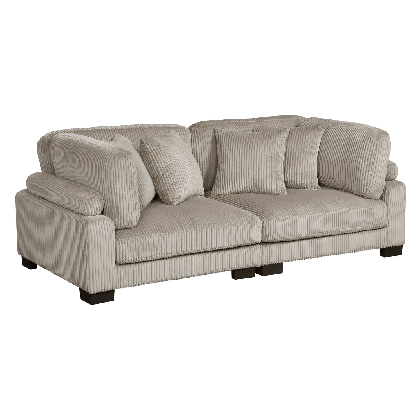 Homelegance Traverse Loveseat in Brown Corduroy with Adjustable Back 8555GB-2