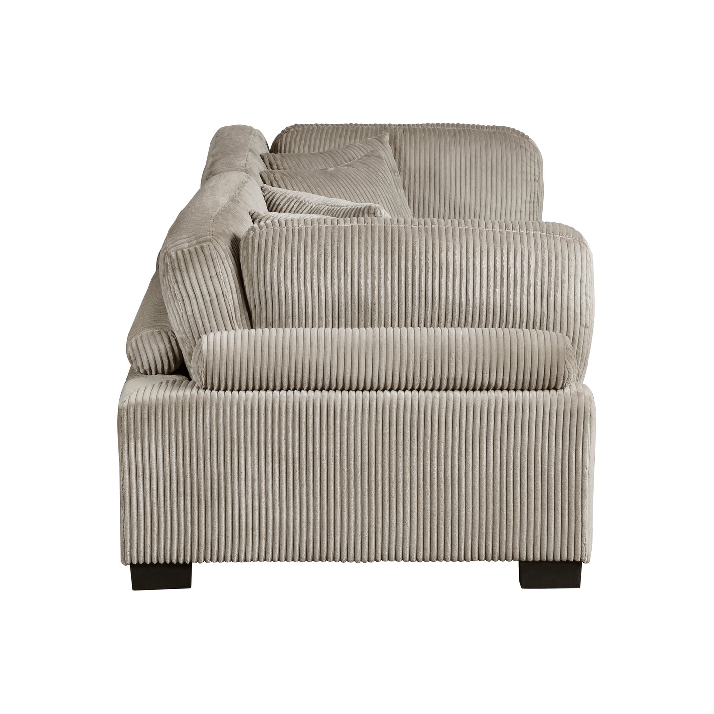 Homelegance Traverse Loveseat in Brown Corduroy with Adjustable Back 8555GB-2