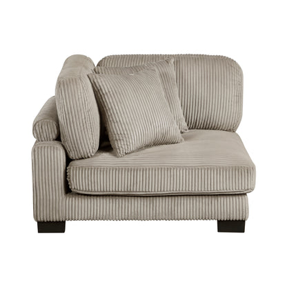 Homelegance Traverse Loveseat in Brown Corduroy with Adjustable Back 8555GB-2