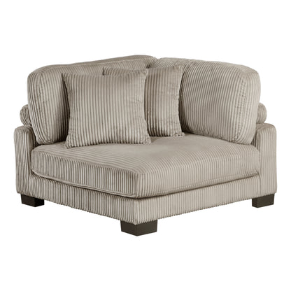 Homelegance Traverse Loveseat in Brown Corduroy with Adjustable Back 8555GB-2