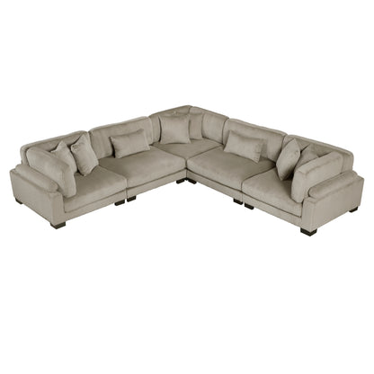 Homelegance Traverse Sectional Sofa in Gray 8555GB-2AC3CR