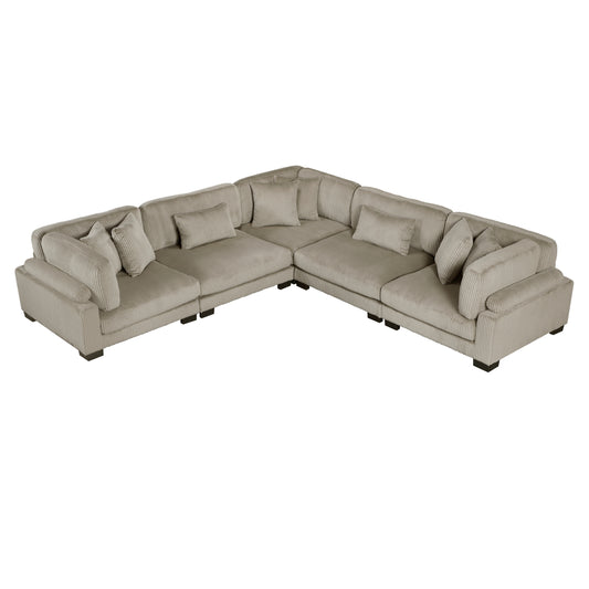 Homelegance Traverse Sectional Sofa in Gray 8555GB-2AC3CR