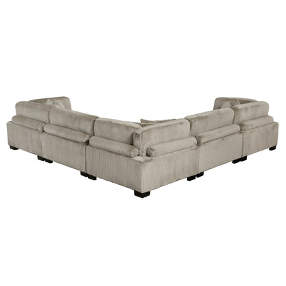 Homelegance Traverse Sectional Sofa in Gray 8555GB-2AC3CR