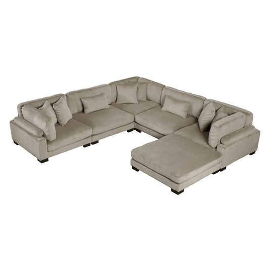 Homelegance Traverse Sectional Sofa in Gray 8555GB-3CR2ACOT