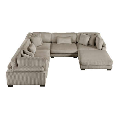 Homelegance Traverse Sectional Sofa in Gray 8555GB-3CR2ACOT