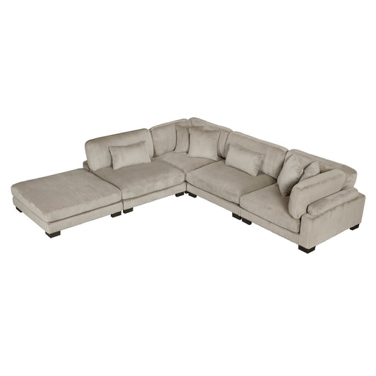Homelegance Traverse Sectional Sofa in Gray 8555GB-5OT