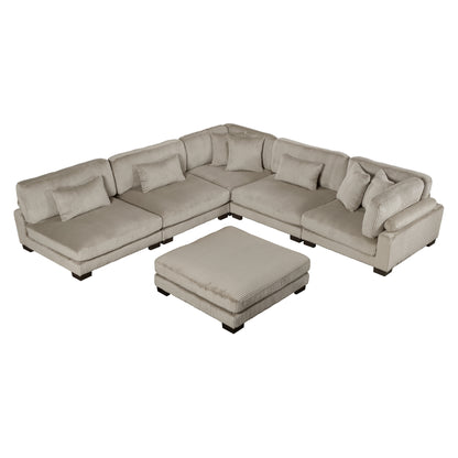 Homelegance Traverse Sectional Sofa in Gray 8555GB-6OT