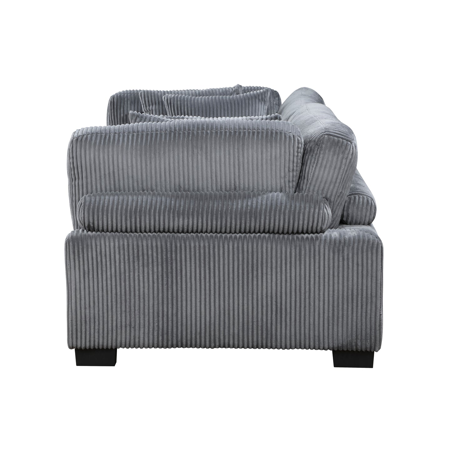 Homelegance Traverse Loveseat in Gray Corduroy with Adjustable Back 8555GY-2