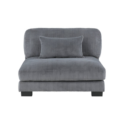 Homelegance Traverse Gray Corduroy Sectional Sofa 8555GY-3
