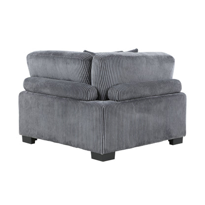 Homelegance Traverse Loveseat in Gray Corduroy with Adjustable Back 8555GY-2