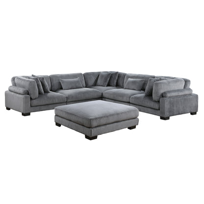 Homelegance Traverse Sectional Sofa in Gray 8555GY-3CR2ACOT