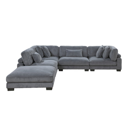 Homelegance Traverse Sectional Sofa in Gray 8555GY-5OT