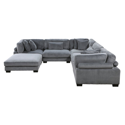 Homelegance Traverse Sectional Sofa in Gray 8555GY-3CR2ACOT