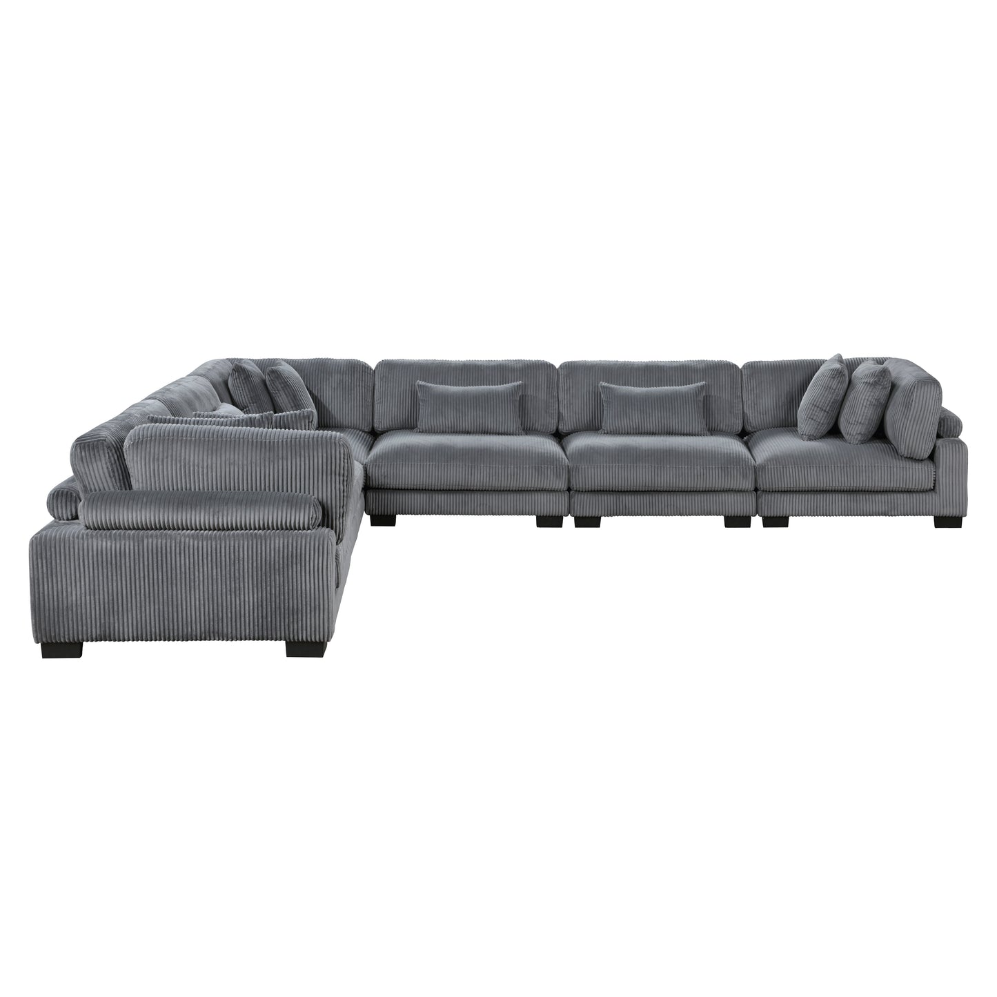 Homelegance Traverse Sectional Sofa in Gray 8555GY-3CR3AC