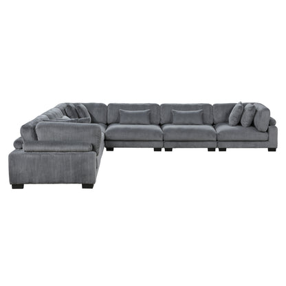 Homelegance Traverse Sectional Sofa in Gray 8555GY-3CR3AC