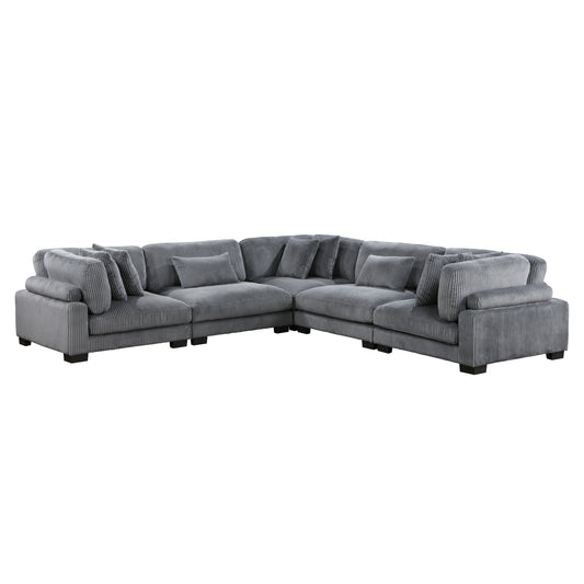 Homelegance Traverse Sectional Sofa in Gray 8555GY-2AC3CR
