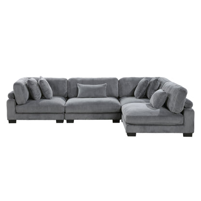 Homelegance Traverse Sectional Sofa in Gray 8555GY-4SC