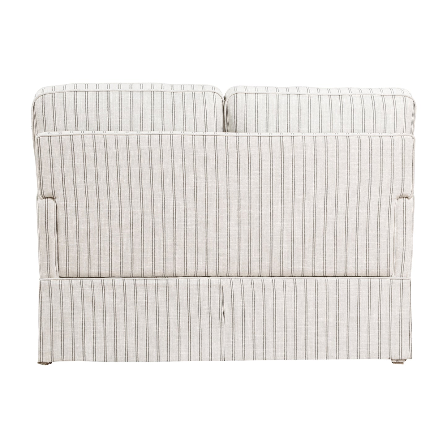 Homelegance Hampstead Loveseat in White and Gray Stripe 8557-2