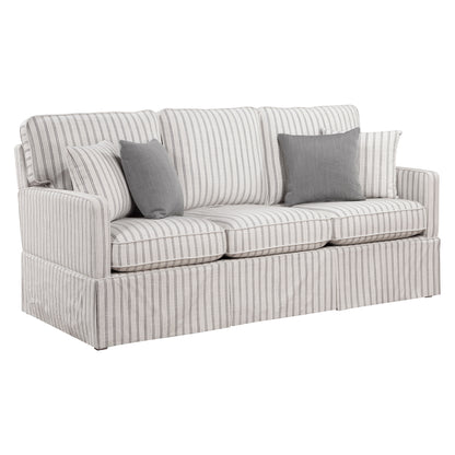 Homelegance Hampstead Sectional Sofa Gray and White Striped 8557-3