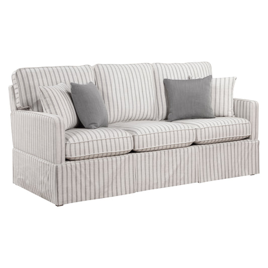 Homelegance Hampstead Sectional Sofa Gray and White Striped 8557-3