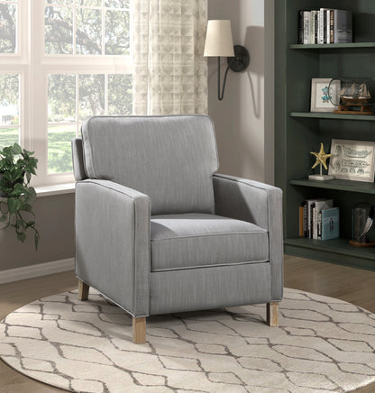 Homelegance Hampstead Reclining Chair in Gray Textured Fabric 8557GY-1PB