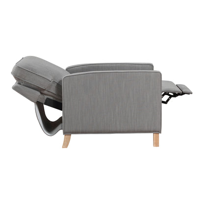 Homelegance Hampstead Reclining Chair in Gray Textured Fabric 8557GY-1PB