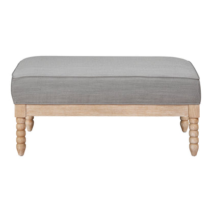 Homelegance Hampstead Ottoman Bench in Textured Gray Fabric 8557GY-4