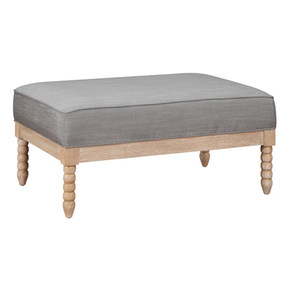 Homelegance Hampstead Ottoman Bench in Textured Gray Fabric 8557GY-4