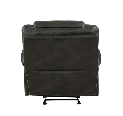 Homelegance Gainesville Glider Recliner Chair in Chocolate Polished Microfiber 8560PM-1