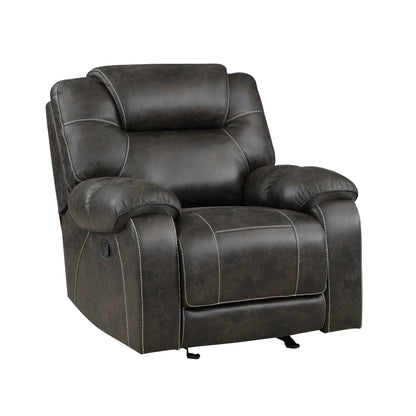 Homelegance Gainesville Glider Recliner Chair in Chocolate Polished Microfiber 8560PM-1
