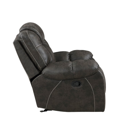 Homelegance Gainesville Glider Recliner Chair in Chocolate Polished Microfiber 8560PM-1