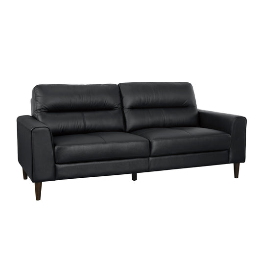 Homelegance Lewes Sectional Sofa Black Leather Elegant Comfort 8566BLK-3