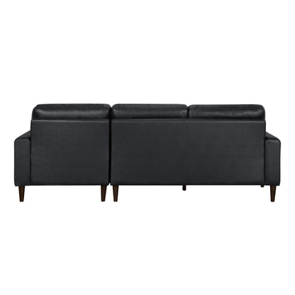 Homelegance Lewes Sectional Sofa in Black 8566BLK-SC for Stylish Comfort