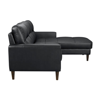 Homelegance Lewes Sectional Sofa in Black 8566BLK-SC for Stylish Comfort