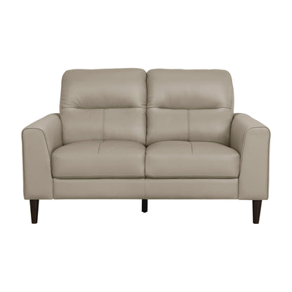 Homelegance Lewes Loveseat in Latte Leather 8566LTE-2