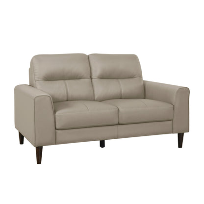 Homelegance Lewes Loveseat in Latte Leather 8566LTE-2