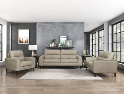 Homelegance Lewes Accent Chair in Latte Leather with Solid Wood Legs 8566LTE-1