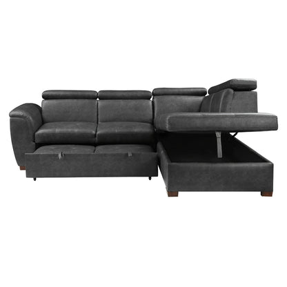 Homelegance Barre Sectional Sofa in Gray 8567GY-SC for Stylish Living Spaces
