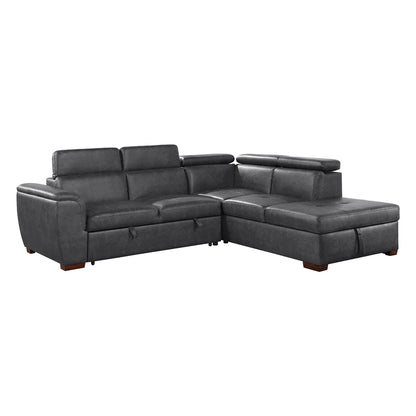 Homelegance Barre Sectional Sofa in Gray 8567GY-SC for Stylish Living Spaces