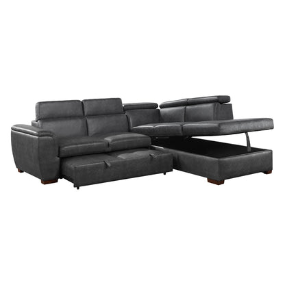 Homelegance Barre Sectional Sofa in Gray 8567GY-SC for Stylish Living Spaces