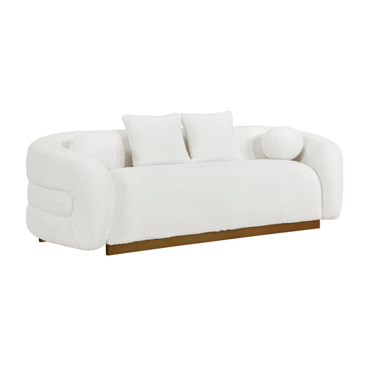 Homelegance Novella Sherpa Sectional Sofa in Gold Finish 8568WH-3
