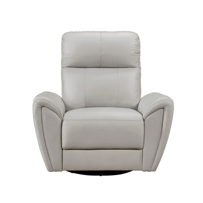 Homelegance Essex Swivel Glider Accent Chair in Gray Leather 8577GY-1