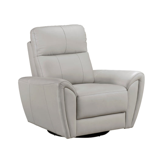 Homelegance Essex Swivel Glider Accent Chair in Gray Leather 8577GY-1