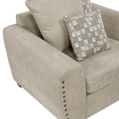 Homelegance Silverthorne Accent Chair Light Brown Chenille Upholstery 8579SS-1
