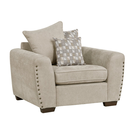 Homelegance Silverthorne Accent Chair Light Brown Chenille Upholstery 8579SS-1