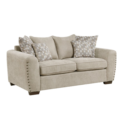Homelegance Silverthorne Loveseat Light Brown Chenille Upholstery 8579SS-2