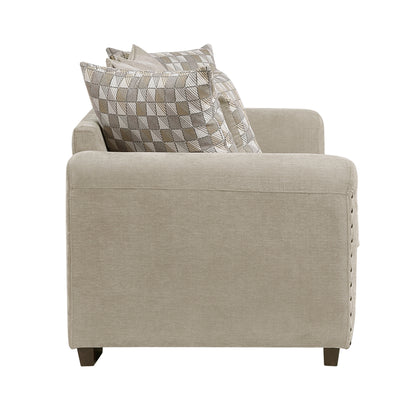Homelegance Silverthorne Loveseat Light Brown Chenille Upholstery 8579SS-2